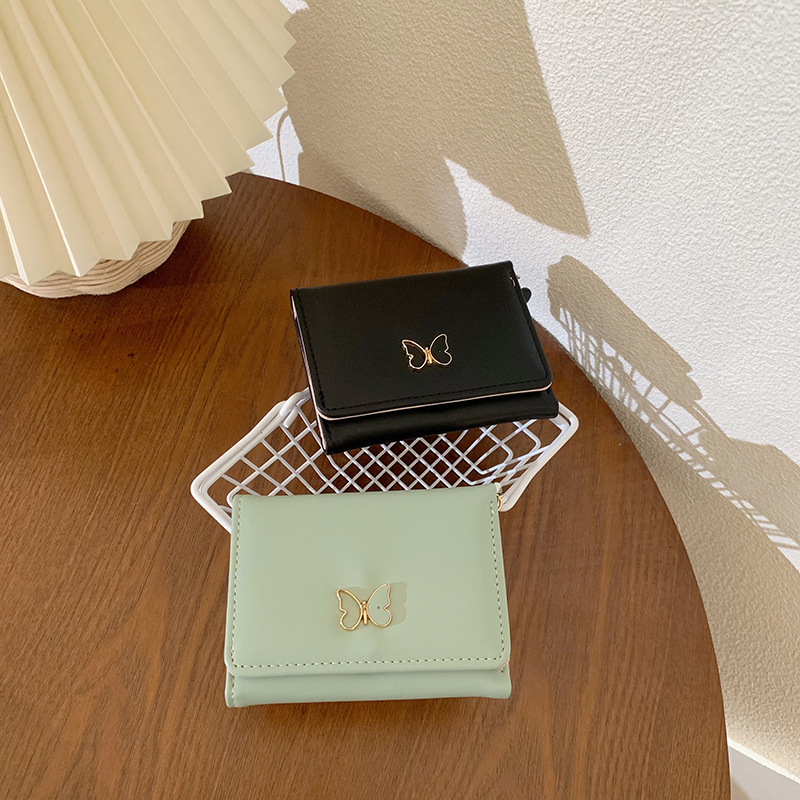 Korean version women's short Instagram minimalist student multi slot large capacity card bag zero wallet