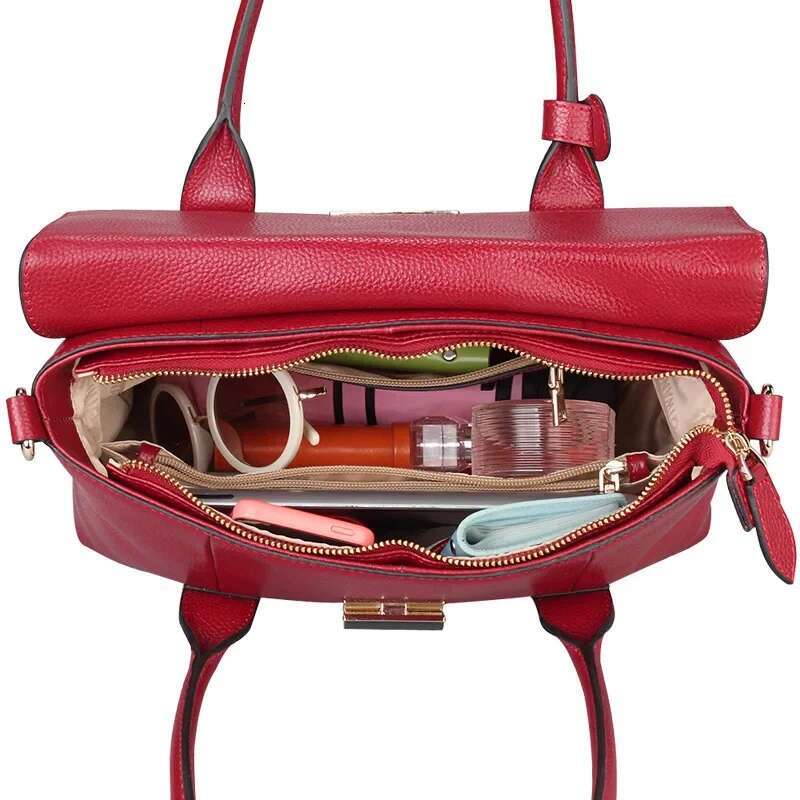 2024 New Women's Simple Fashion Business Commuting Solid Color Shoulder Bag Large Capacity Versatile Handbag