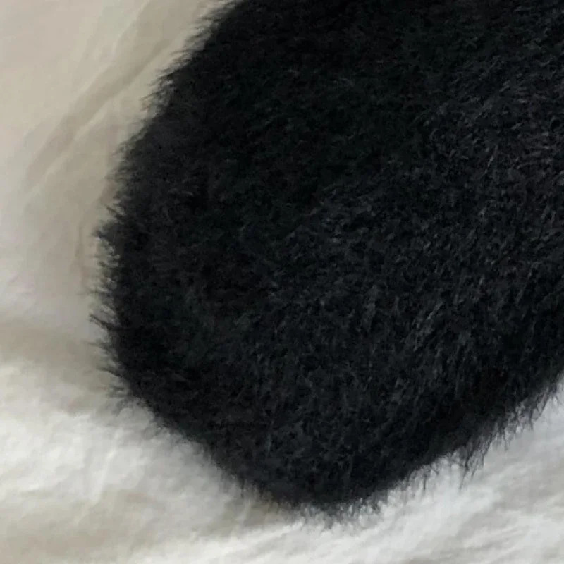 Mink Velvet Socks for Women and Men Autumn and Winter Thicken Thermal Coral Velvet Sleep Plush Floor Black White Socks Underwear 241031