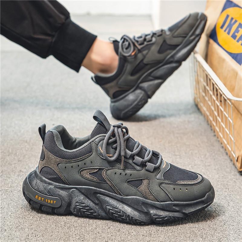 2024 Spring Men's Shoes New Breathable Mesh Shoes Men's Trendy Versatile Thick soled Sports and Leisure Shoes Running Dad Trendy Shoes