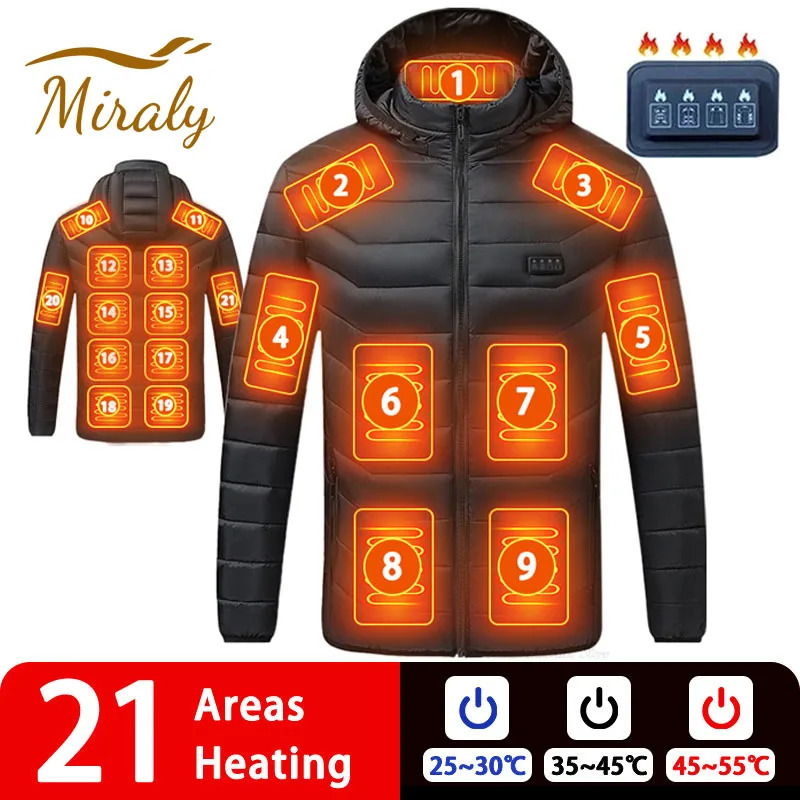 91921 Zones Heated Jacket Men Women USB Winter Warm Outdoor Electric Heating Jackets Thermal Coat Clothing Hiking Camping Coat 241031