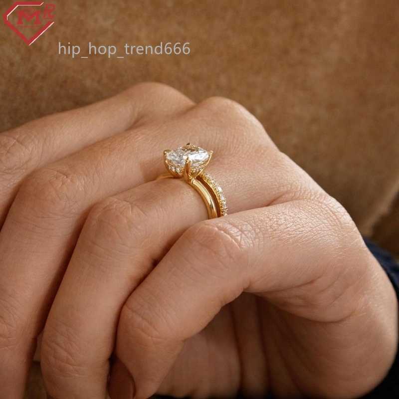 Custom GIA IGI Certified Cvd Lab Diamond Ring 14k Real Gold Engagement Ring 2ct Cushion Cut Lab Grown Diamond Ring