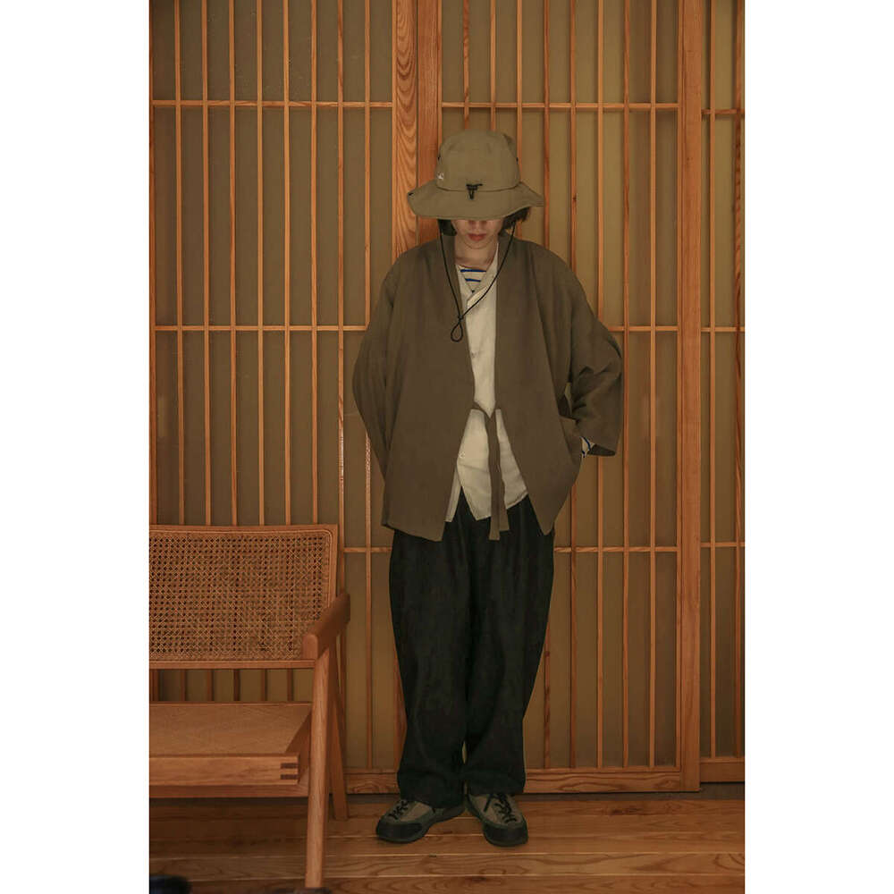 Second Order Japanese Style Kendo Jacket Retro Knitted Kimono Men's Cardigan
