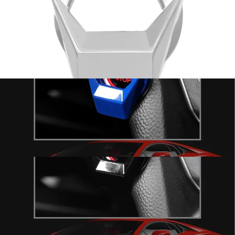 New STONEGO Lambo Style For Stonego Car Engine Start Stop Push Button Switch Cover Carbon Fiber Interior Decor Trim Sticker