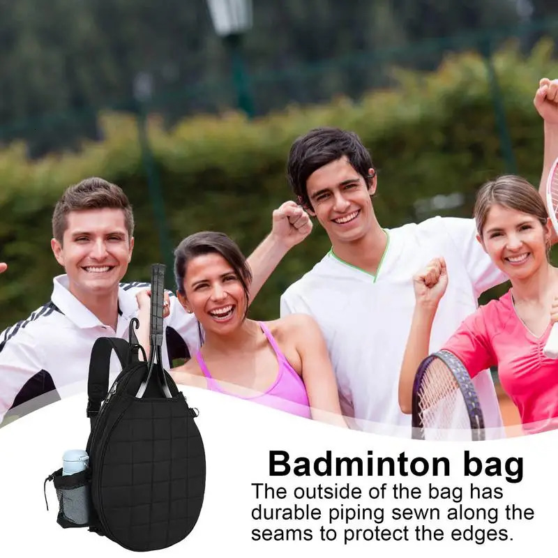 Tennis Bags For Women Padded Strap Tennis Bag Top Handle Carrier With Hook Chest Grids Printed Tennis Sling Bag Water Resistant 241031