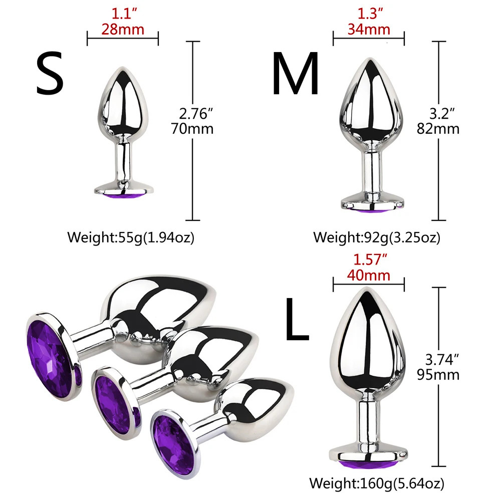 1Pcs Metal anal plug Jewelry base novice player to senior player 5 size Butt g-point massage sex toys 241031