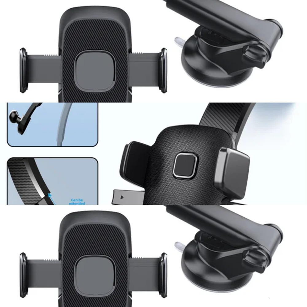 New The New Popular Car Mobile Phone Holder Dashboard Suction Cup Retractable Long Pole Air Outlet Cross Border Export Wholesale