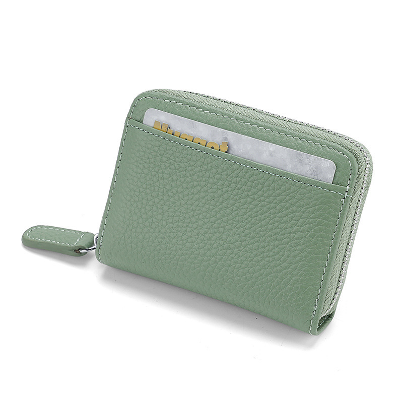 New designer's first layer cowhide RFID anti-theft card swiping bank cardholder business institution card bag wallet