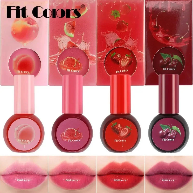 Cherry Juice Red Liquid Blush Black Mirror Water Light Lip Tint Moisturizing Sexy Red Cheek Makeup Long Lasting Color Cosmetic 241031