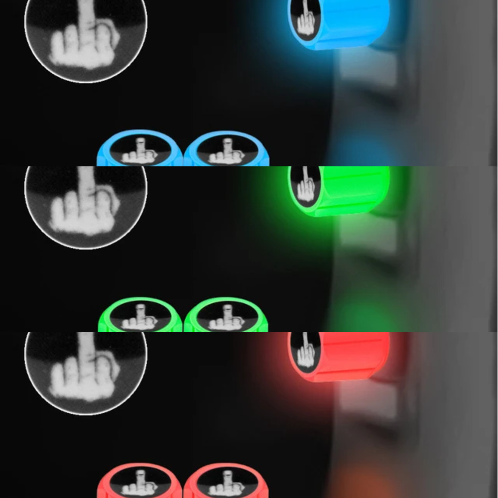 New AQTQAQ 4Pcs Luminous Wheel Tire Vae Caps Plastic ABS Dust Proof Tires Accessories Tyre Stem Cover For Car Motorcycle Bike