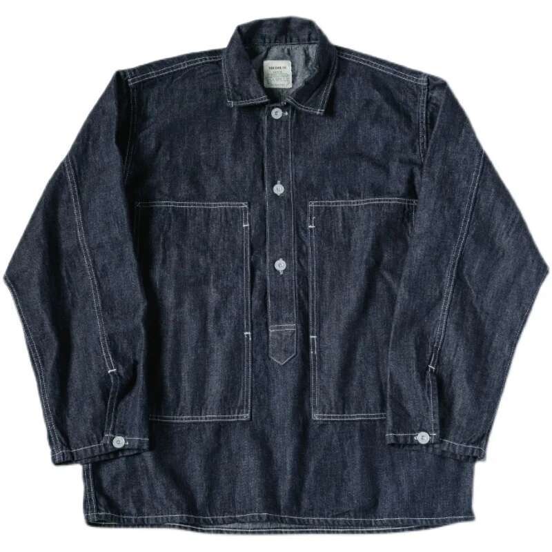 Red Bronson 1935 Army CCC Fatigue Jumper Men's Denim Overshirt Vintage Workwear