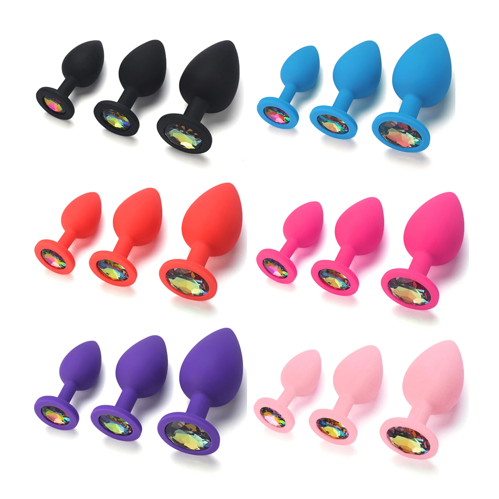 3 Sizes Sex Shop Adult Silicone Jewelry Anal Trainer Sex Prostate Back Yard Toy Anal Butt Plug for Women Man Couple Gay Unisex 241031