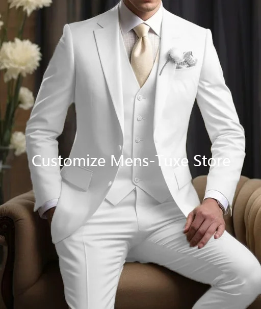 Elegant mens wedding jacket thin jacket 3-piece jacket pants vest clothing mens formal party attire 241025