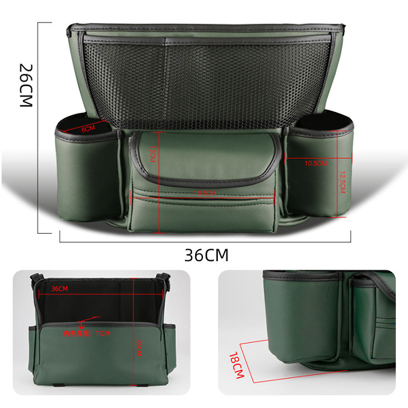 New Leather Car Storage Bag Between Front Seat Can Use As Wallet Cup Holder Tissue Box Multifunction Organizer Pocket Auto Supplies