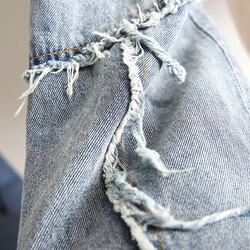 womens denim spliced long sleeved sweater spliced work jeans with floral patterns autumn and spring knitted thick knit shirt jump top 241025