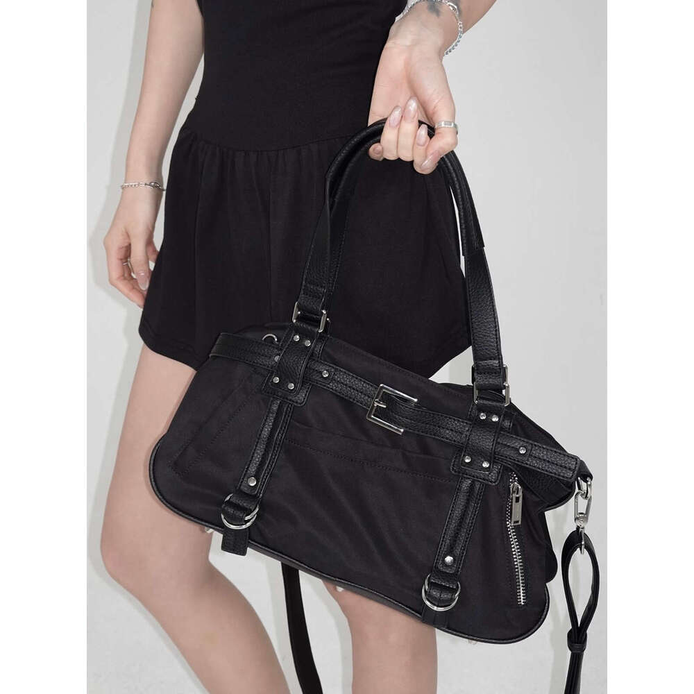 Korean Niche Design Ins Blogger Same Sweet And Cool Style Belt Tote Casual Nylon Cloth Shoulder Bag