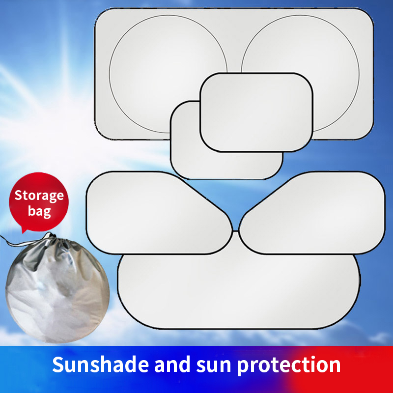 New 6Pcs Sunshade Front And Rear Windshields Privacy Windows Sun Protection Thermal Insulation Sunshades Car Accessories