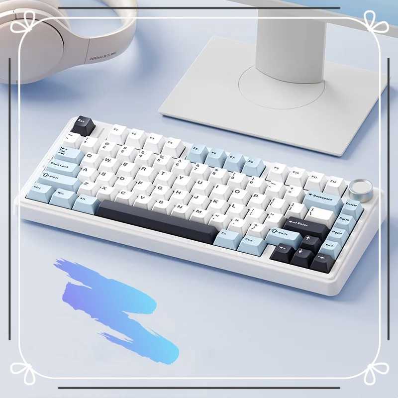 Aula F75 3 Mode Gaming Mechanical Keyboard Rgb Hot Swap Customized 75% Layout Gasket Structure Keyboard GiftLX241031
