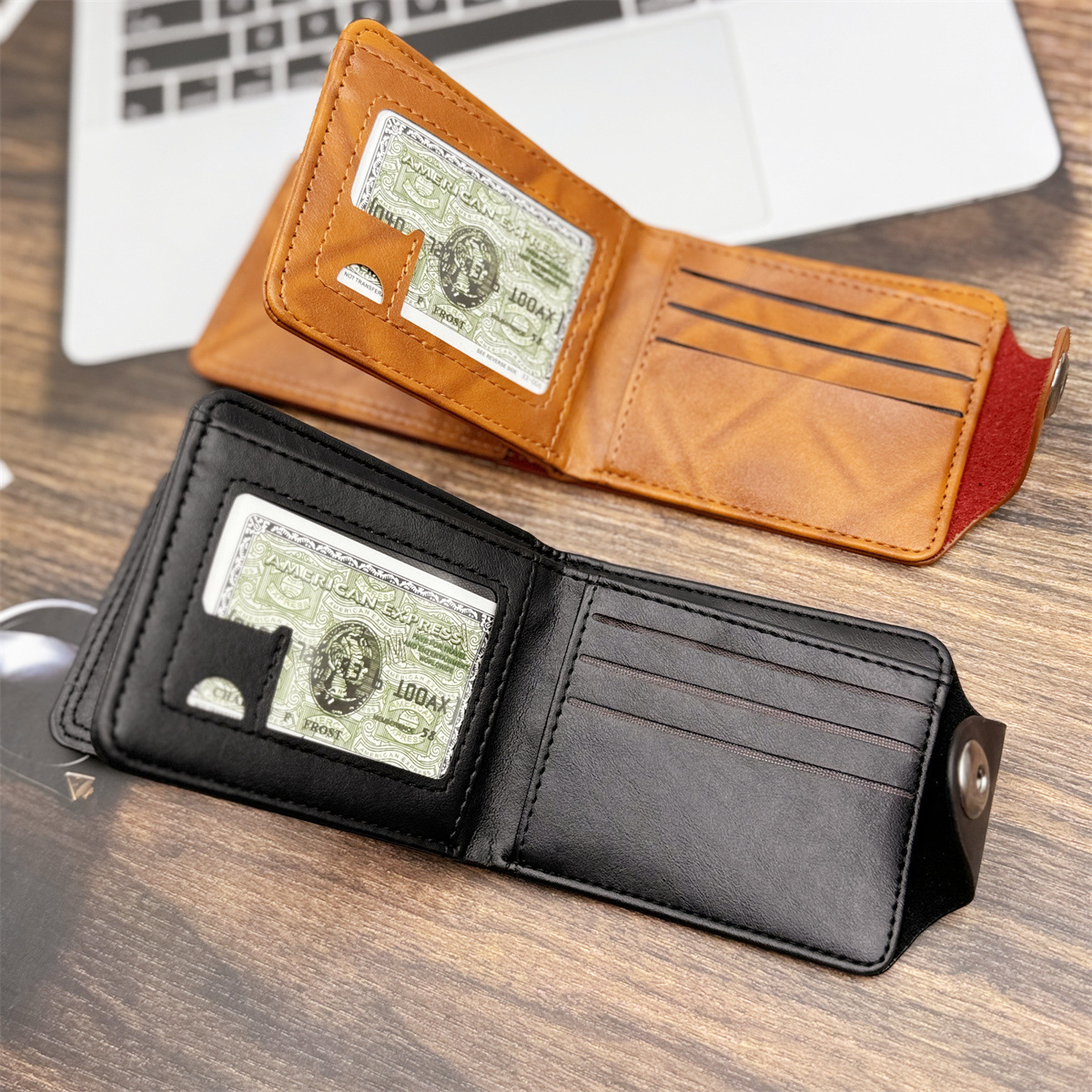 New designer's men's wallet with USD pattern, ultra light PU bag, multifunctional and multi card slot