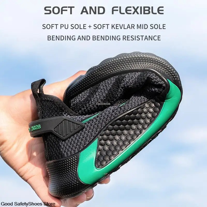 Women Safety Shoes Men For Work Shoes With Steel Toe Cap Puncture-Proof Work Sneakers Lightweight Breathable Work Safety Boots 241031
