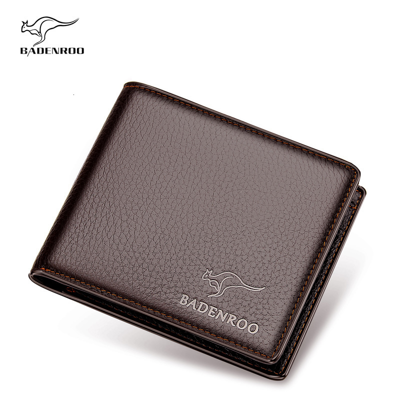 Men's new designer short leather horizontal driver's license business multi slot men's wallet gift