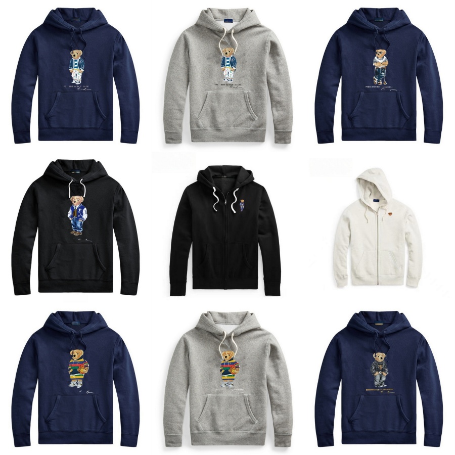Designer Jacket Mens Designer Hoodie Men Zip Bear Hoodie Clothing Zipper Pullover Horse Cotton Long Sleeve Casual Men Hoodies Designers Clothing Oversized Hoodie