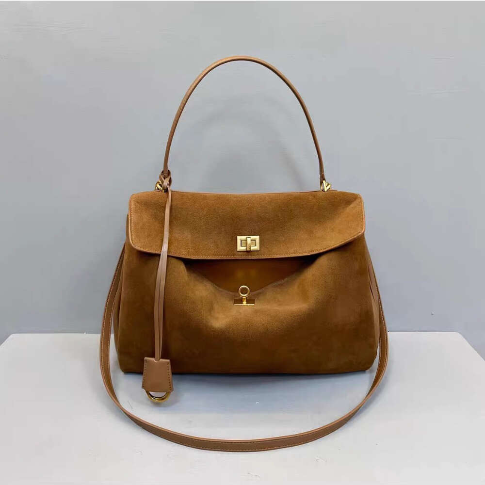 Buckle Decorative Design Faux Suede Handbag Large Capacity Hasp Casual Tote Hot Sale Bags Women Bolsas Femininas Shoulder Bag