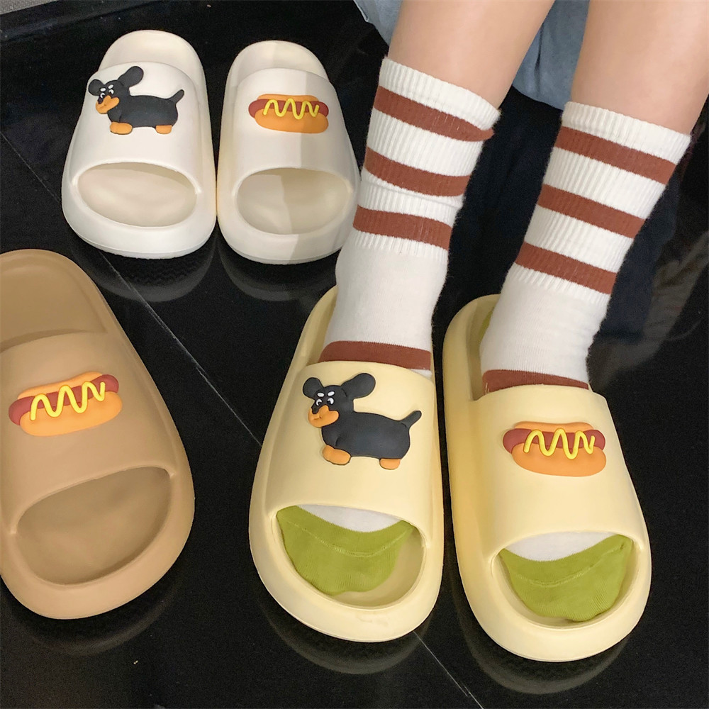 Soft cloud cartoon cute puppy slipper Women's slipper Men's slide shoes Indoor family platform slipper Women's summer beach non-slip sa
