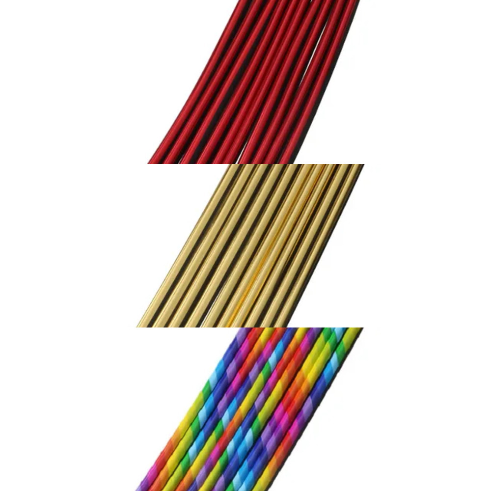 New 10Pcs 20Cm Air Conditioner Vent Outlet U Shape Chrome Colorful Shiny Trim Strips Decoration Car Accessories