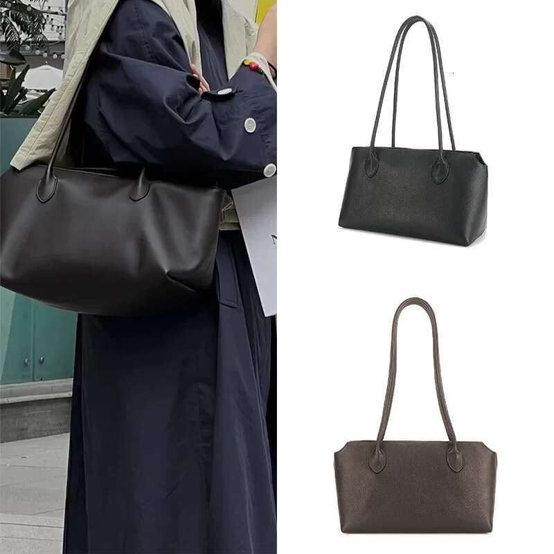 High Quality Genuine Leather Large Capacity Underarm Handbag