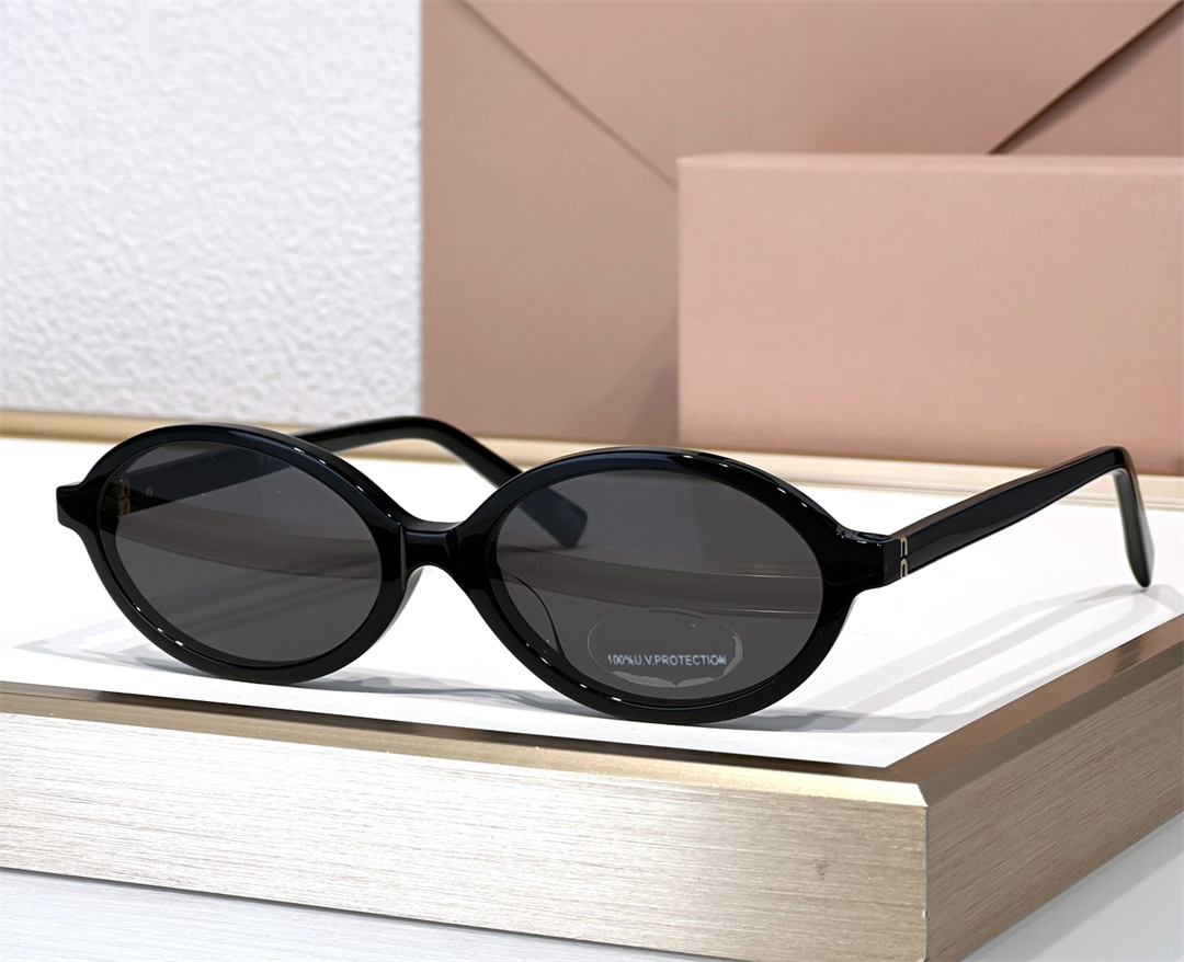 Fashion popular designer 04zs sunglasses for women Vintage elegant oval small frame acetate glasses summer leisure versatile style Anti-Ultraviolet come with case