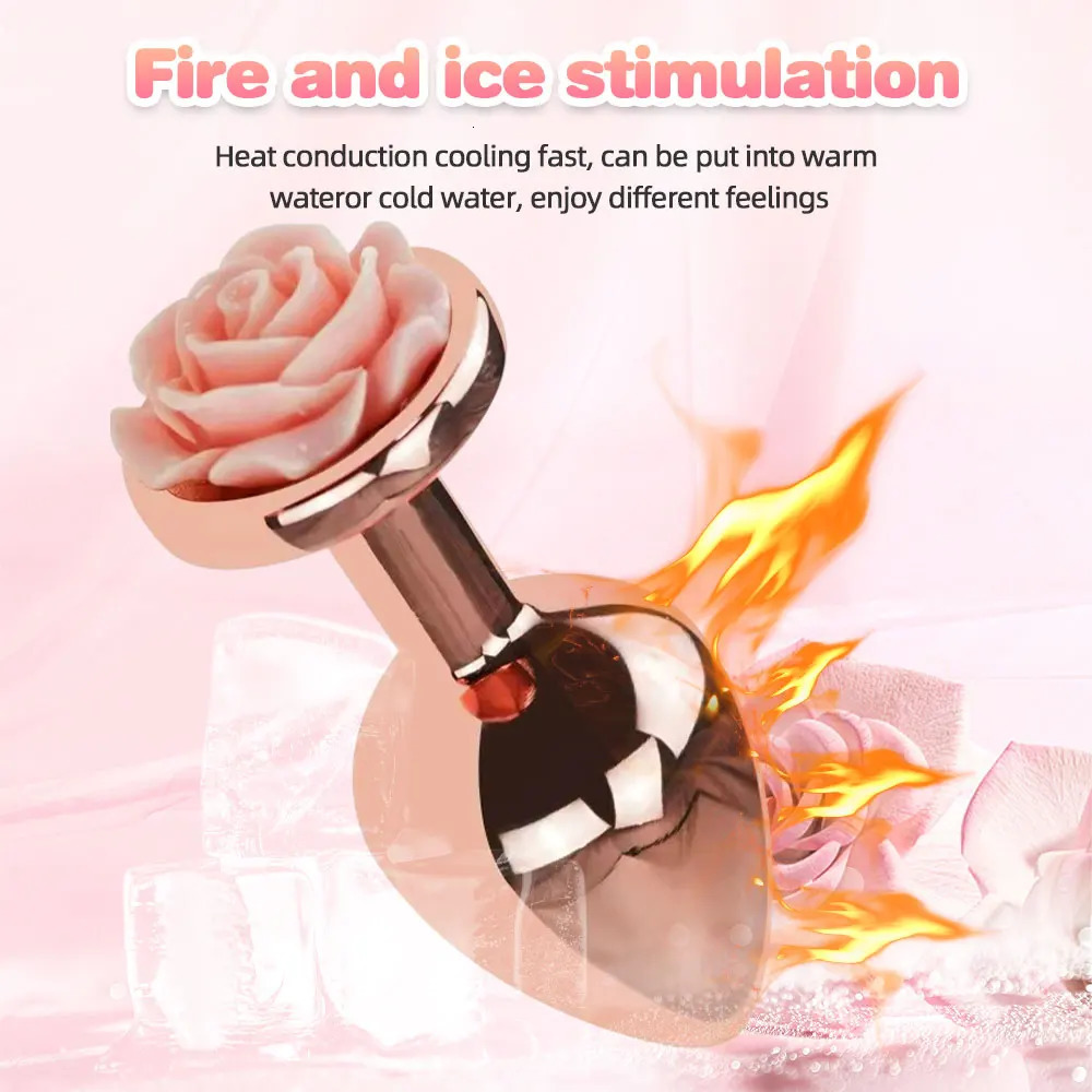 3Size Anal Plug Buttplug Rose Shape Anal Sex Toys for Men Women Beginners Advanced Users Sex Toy for Vagina Training But Plug 241031