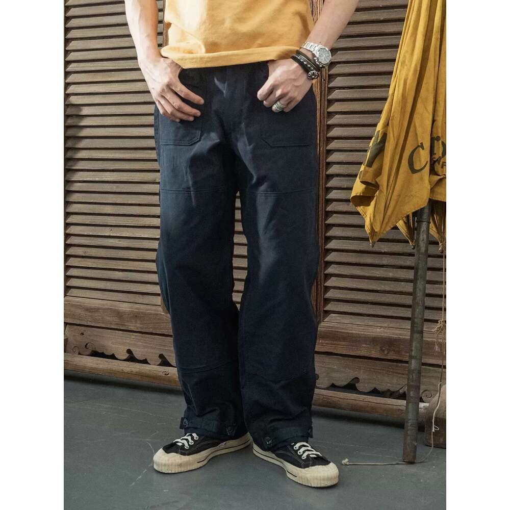 Red Bronson Modified N-1 Deck Overalls Vintage Workwear Pants Men Casual Trousers