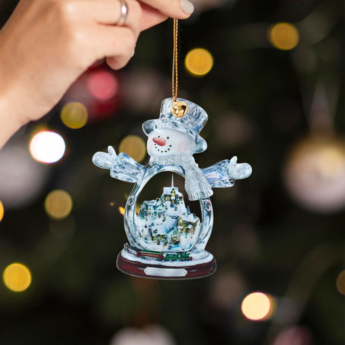 New Tree Acrylic Snowman Hanging Pendant Christmas Decoration For Home Xmas Cristmas Gifts Navidad Natal New Year