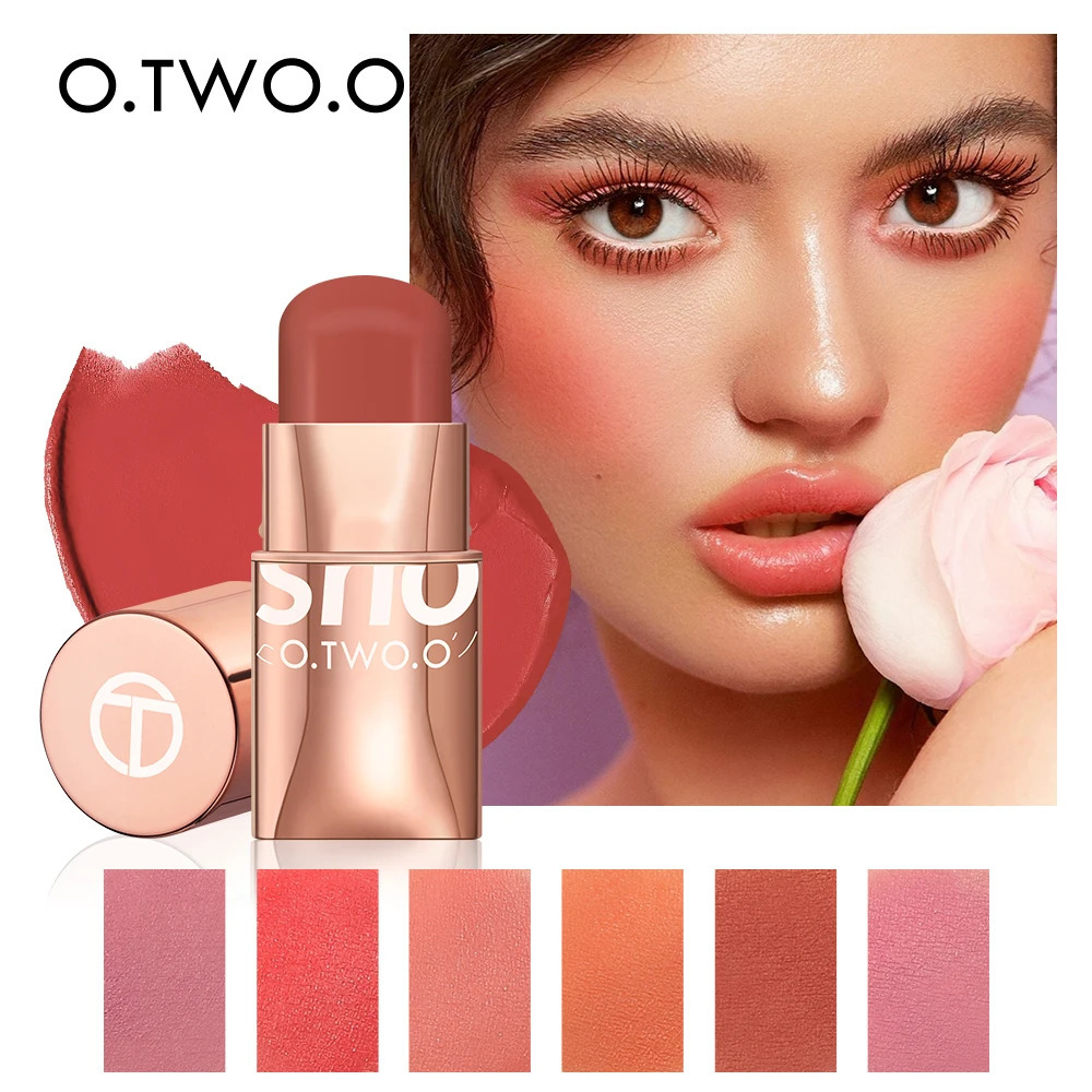 Blush Stick Cream Blusher 6 Colors Blendable Waterproof Long-lasting Lip Cheek Eye Multi-use Stick Make-up for Women 241031