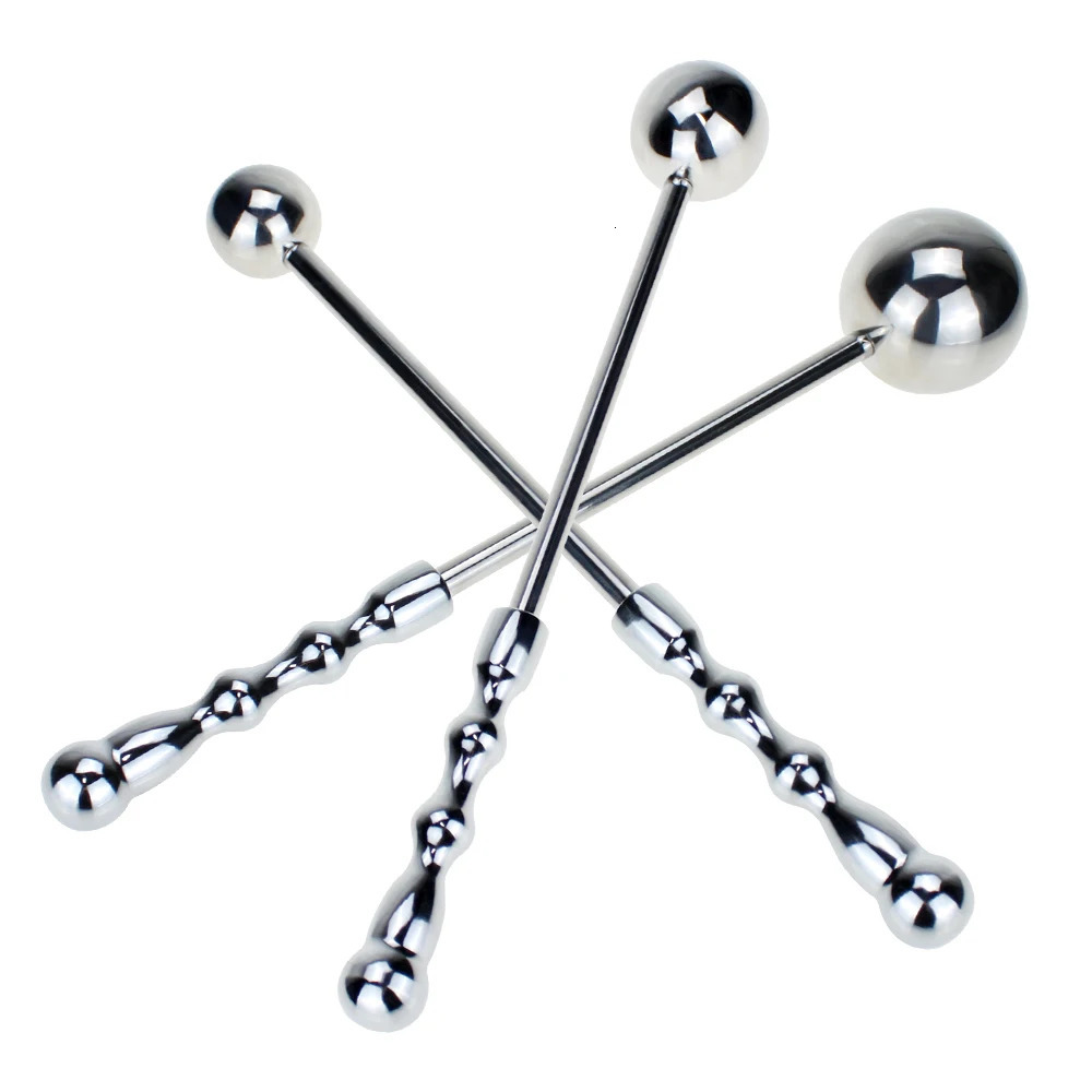 Three Sizes Metal Anal Ball Dildo Butt Plug Anal Plug Long G-Spot Stimulator Wand Massager Adult Sex Toy Lesbian Unisex 241031