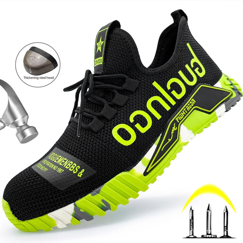 Fashion Safety Shoes With Steel Toe Cap Work Sneakers Men Women Work Shoes Puncture-Proof Work Safety Boots Safety Footwear 2024 241031
