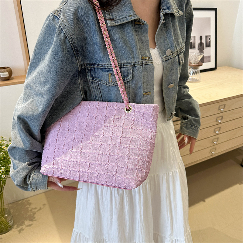 bags Chain Bag plaid flap caviar shouder handbag gold chain leather double letter solid color buckle square stripe lady messenger