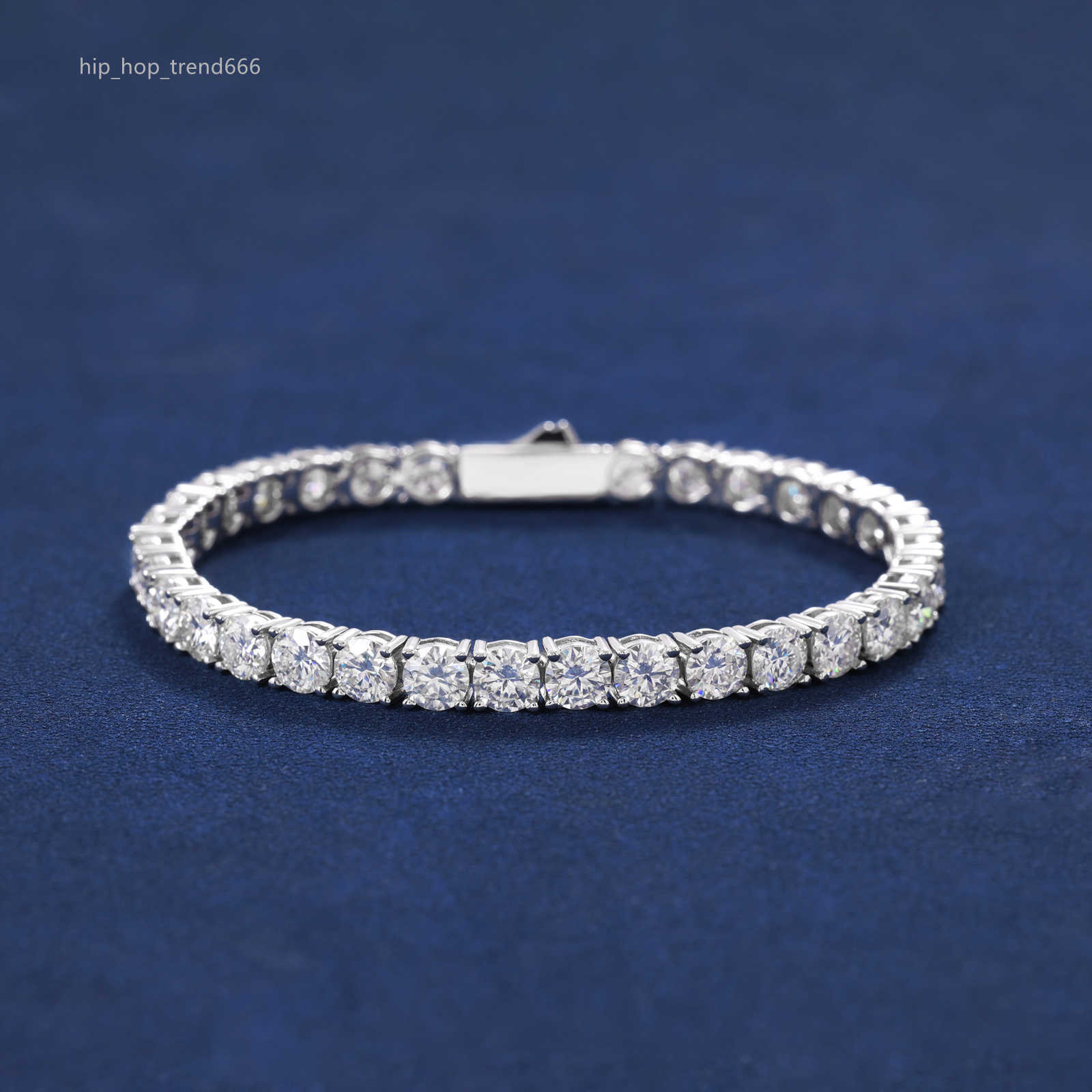 Hot Sale 18K Gold Plated Iced Tennis Chain Bracelets 3mm/4mm/5mm Crystal Diamond moissaniteia Gift Hip Hop Fans Made