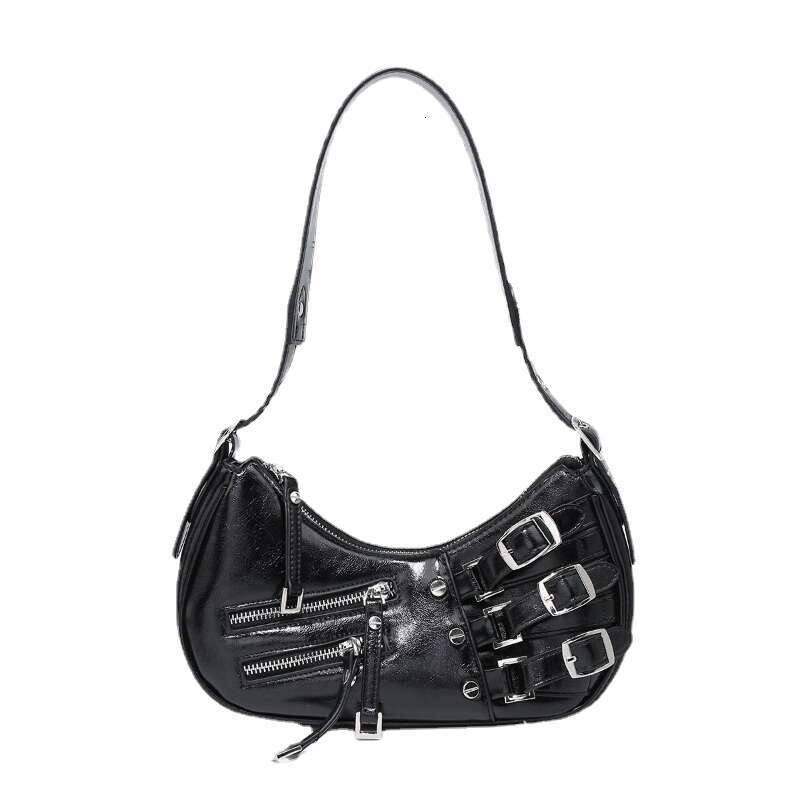Underarm 2024 High End Fashion Versatile Spicy Girl Motorcycle Minimalist Commuter Handheld Shoulder Bag