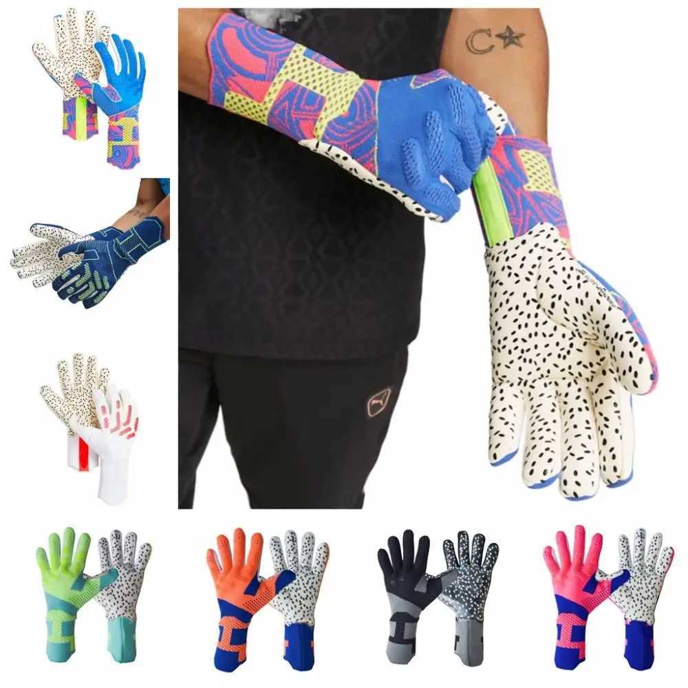 Anti-Slip Goalie Gloves Wear Resistant Finger Protection Latex Gloves Antiskid Adjustab Soccer Goalkeeper Gloves Play FootballXJ241030