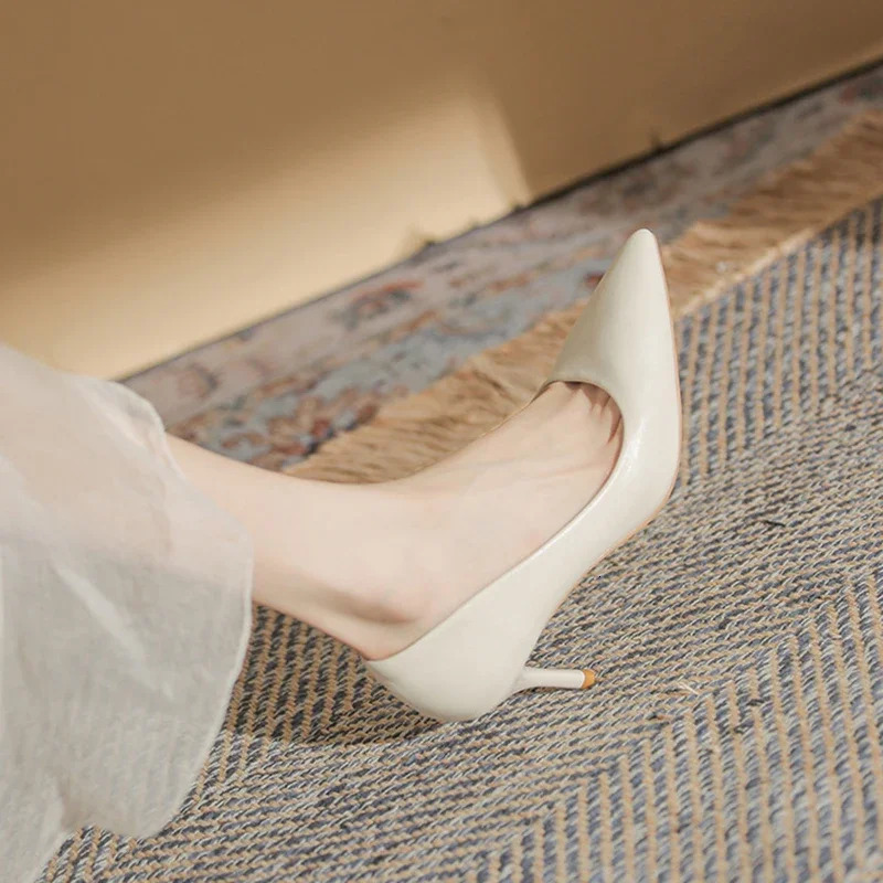 Pointed Toe Women Heels Sexy White Pumps Single Shoes 3cm 5cm 7cm Thin High Heel Spring Autumn Party Dress Shoes on Heels 241030