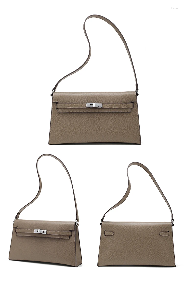 Drawstring Spring Solid Color For Women Fashion Shoulder Bags PU Leather Underarm Bag Advanced Brand Handbag 83ac 4