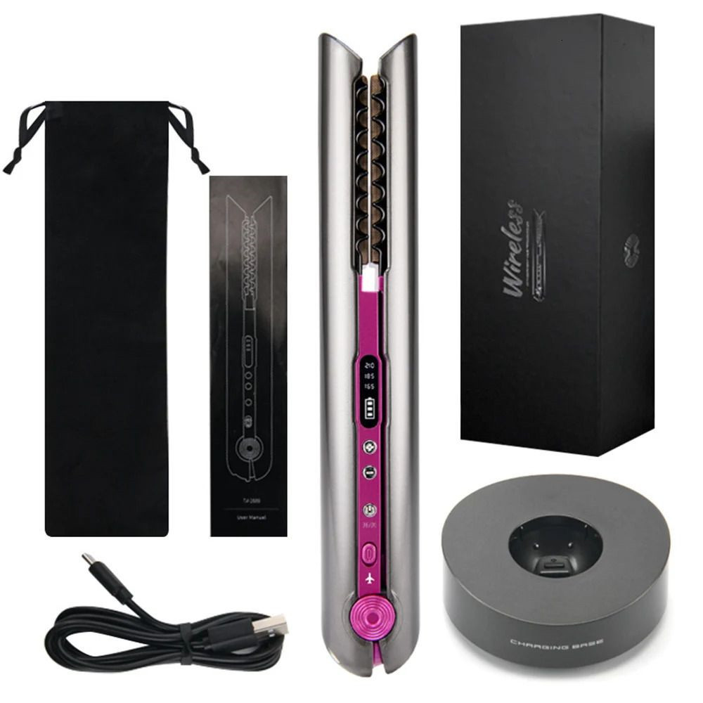 Wireless Straightener Mini Flat Usb Rechargeable Straightening Curg Iron Styg Tools Cordless Hair Curler