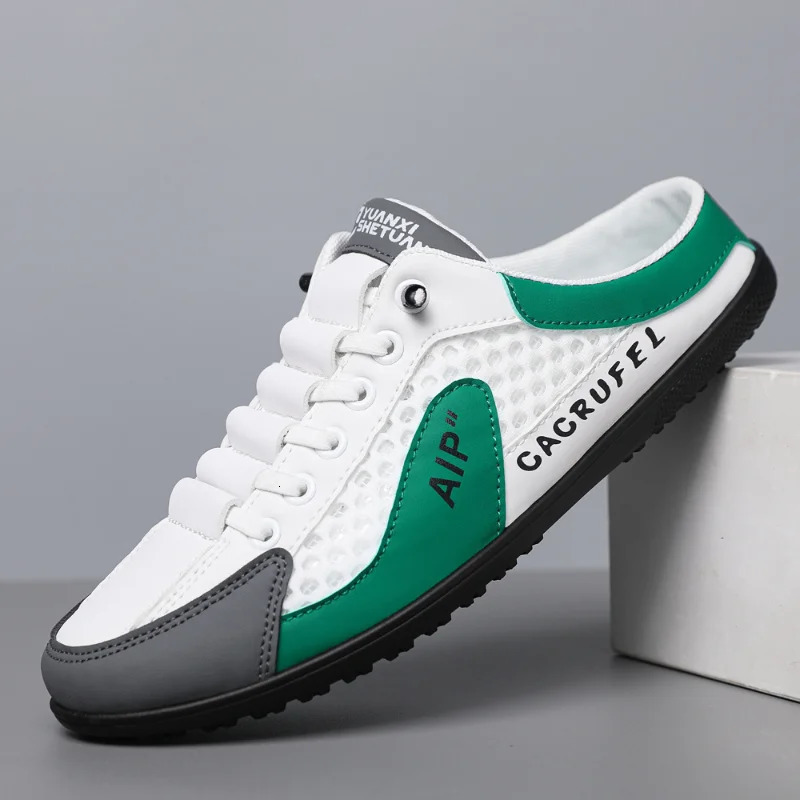Mens Fashion Soft-soled Half Slippers Summer Men Trendy Bottom Casual Shoes Soft Sole Support Shoes Sneakers Zapatos De Hombre 241031