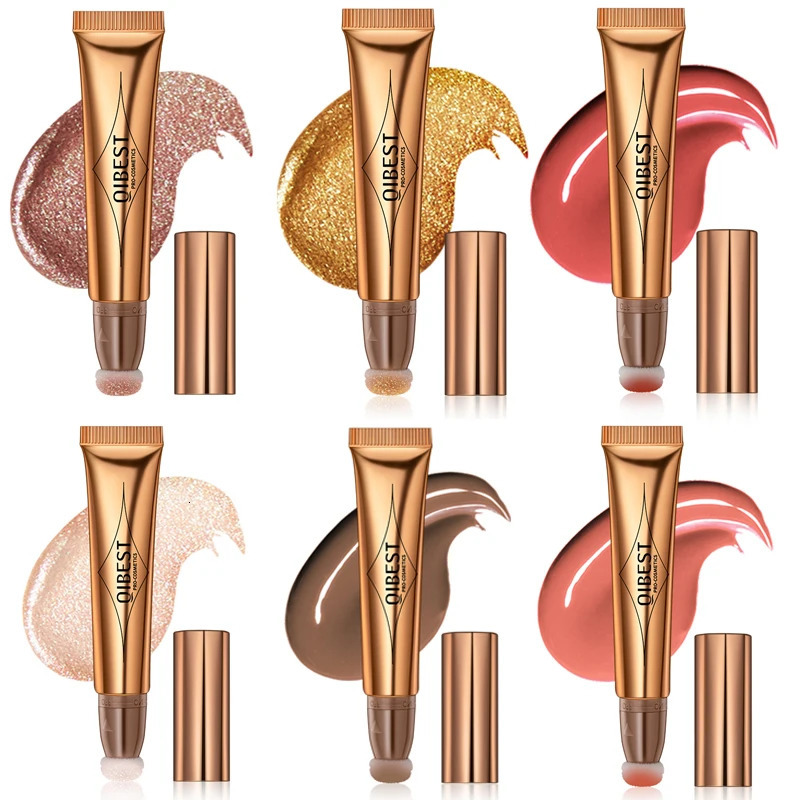 1pcs Liquid Luminizer Blush Makeup Liquid Face Highlighter Long Lasting Natural Skin Tint Face Blush Wand for Cheek 241031