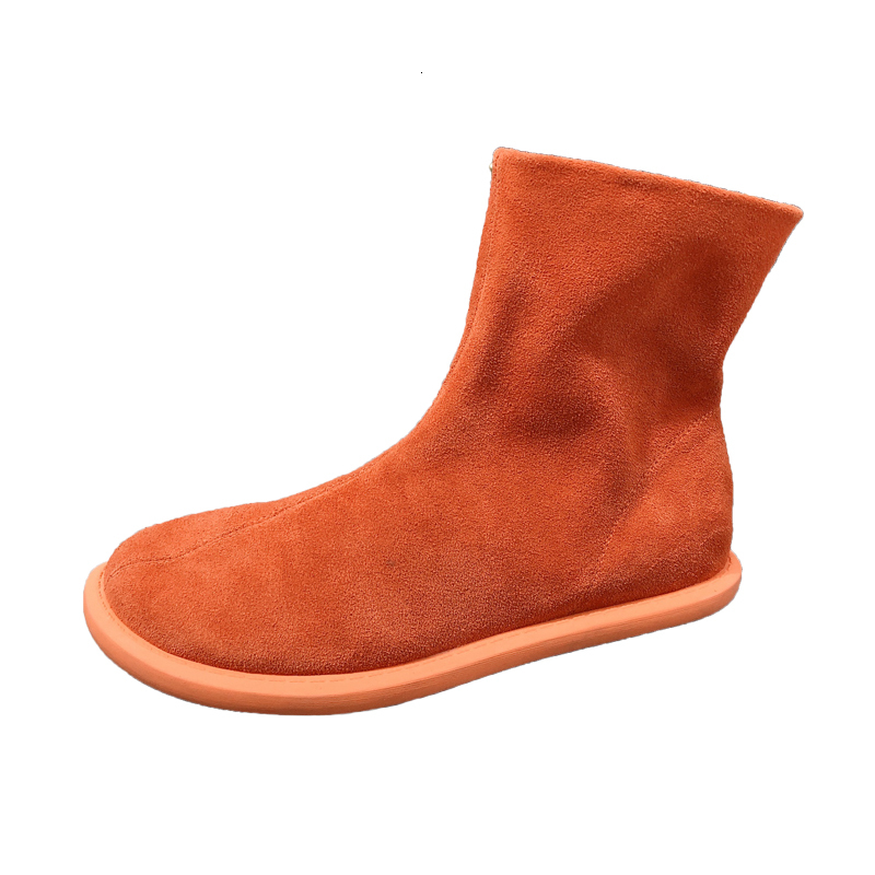 Maggie's Walker Fashion Genuine Leather Winter Mid-Calf Women Side-Zipper Candy-Colored Boots Size 35-40