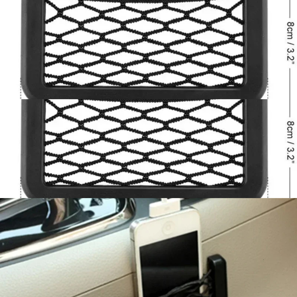 New Storage Bag Net Pocket Accessories For Girls Car Hanging Ornament Decoration Can Place The Phone Change Card