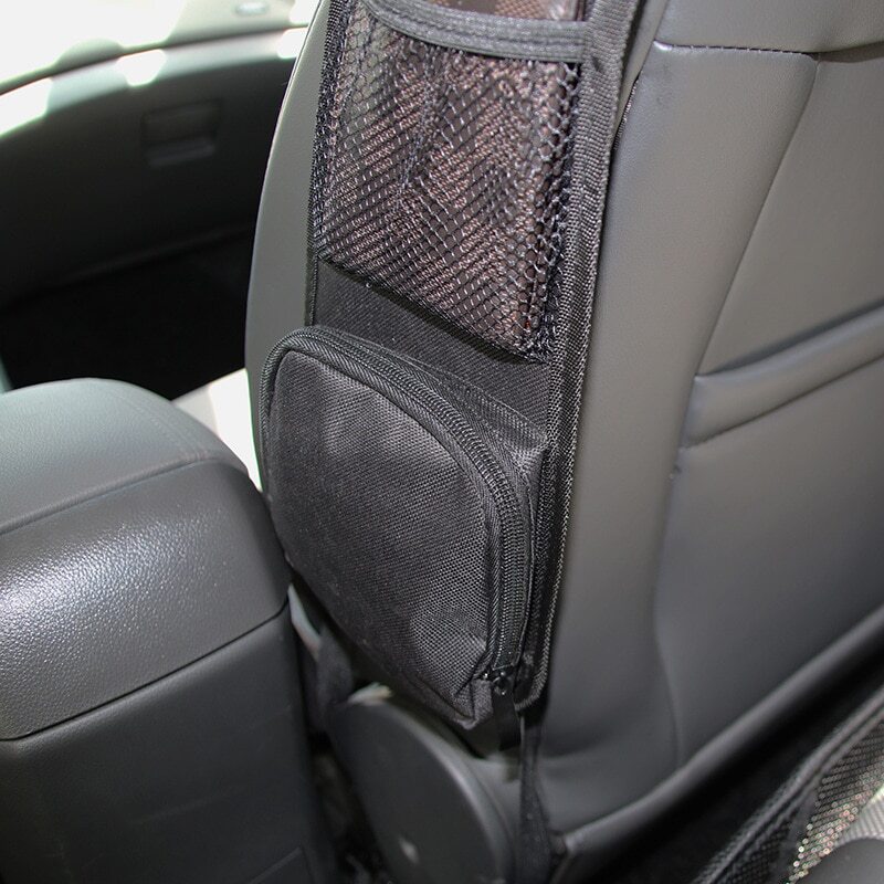 New Multifunctional Zipper Car Side Storage Bag With Mesh Pocket Things Holder Suitable For Cars