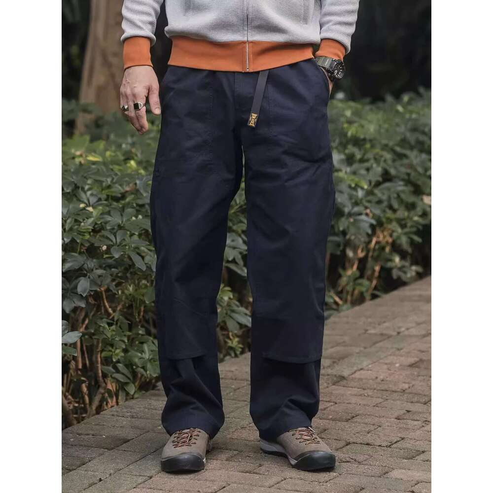 Non Stock Double Front Climbing Pants Elastic Waistband Outdoor Casual Trousers